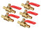 sourcing map 8mm messing barbxbarb mini kugelhahn, 180 grad bediengriff 5 stk