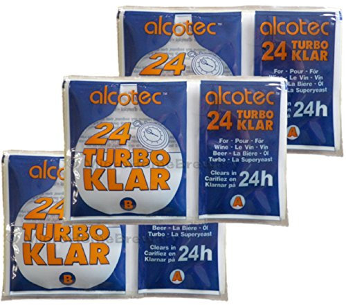 Alcotec Paquete de 3 unidades de 24 horas Turbo Klar (aletas).