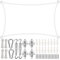 Voile Solaire 3x3m, Auvent Résistante, Protection Soleil, Tissus Respirant, pour Voiture,Restaurant,Jardin - Blanc Laiteux