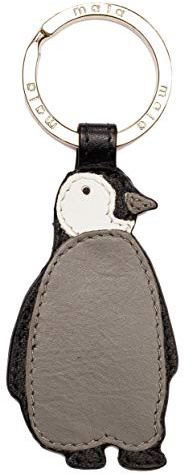 Ollie Penguin Leather Keyring – Genuine Leather, Appliqué Penguin Design, Strong Key Fitting, Perfect for Bags and Keys (8 x 4 cm)