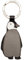Ollie Pinguin Leder Schlüsselanhänger - Echtes Leder, Applikation Pinguin Design, Starke Schlüsselbeschläge, Perfekt für Taschen und Schlüssel (8 x 4 cm)