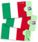 Italien-cardbox /// Motiv: Italien Flagge/Italienische Fahne /// 3er Set /// Kartenhüllen für ec-Karten, Kreditkarten, Geschenkkarten, Clubkarten im Scheckkartenformat UVM.
