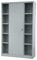 Bisley LIGHT Schiebetürenschrank ECO, 5 Ordnerhöhen, Silber