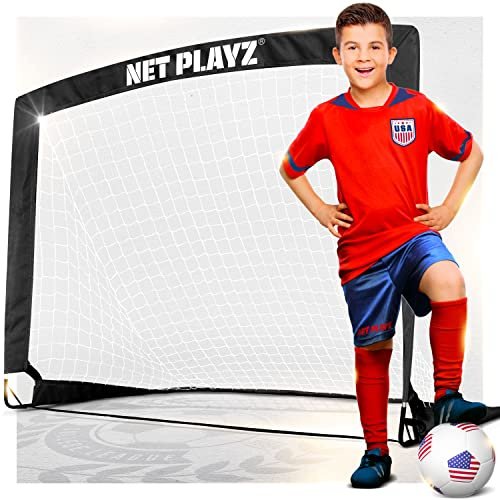 NET PLAYZ Pop-Up-Fußballtore für den Garten oder Park, Fußballtore für Kinder zum Üben, tragbar, 1,2 x 0,9 m