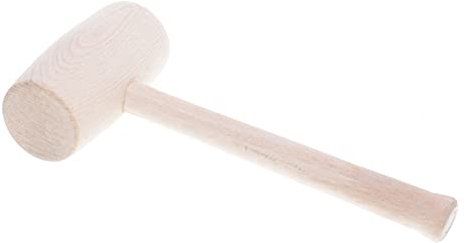 Martello da falegname, 330 g, rotondo in legno, martello