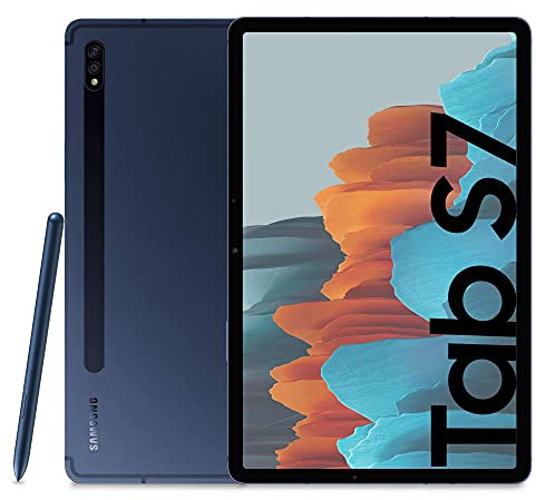 Samsung Galaxy Tab S7 - Tablet Snapdragon 865 Plus, Display 11.0, 128GB Espandibili fino a 1TB, RAM 8GB, Batteria 8.000 mAh, WiFi, Android 10, Mystic Navy [Versione Italiana] (Ricondizionato)