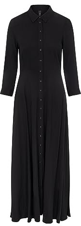 YAS Yassavanna Long Shirt Dress S. Noos Robe Longue, Noir, XXL Femmes