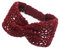 ZLYC Damen Gestrickt Stirnband Mädchen Breit Strick Haarband(Twist Geknotetes Burgund)