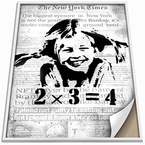 Boikal Collection Banksy Bilder ohne Rahmen Wandbilder XXL Poster Set - Plakat 2x3=4-1-teilig, 60 x 80 cm