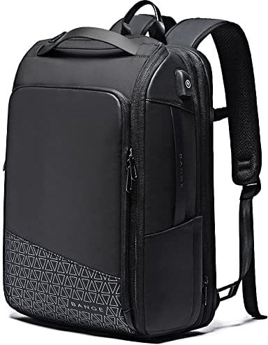 BANGE Travel Backpacks,Weekender Carry On Backpack, Waterproof Men's Business Laptop Backpack for 15.6inch (black-m)