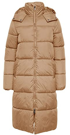 OXMO OXBoda Damen Steppmantel Wintermantel Winterjacke warm gefüttert Stehkragen, Größe:42, Farbe:Tannin (171320)
