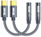ENVEL USB C auf 3.5mm Jack Kopfhörer Adapter 2 PCS Typ C auf AUX Audio Dongle Kabel kompatibel mit iPhone 16 15 Pro Max Samsung Galaxy S25 Ultra S24 S23 S22 Google Pixel 8 7 6 5 4 3