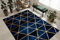 rugsx Exklusiv Emerald Teppich Glamour – Stilvoll, Marmor-Design, Dreiecke Dunkelblau/Gold 280x370 cm Modern Teppich für Wohnzimmer