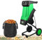 Biotrituratore da Giardino con Ruote, Cippatrice Elettrica da 2400 W con Sacco di Raccolta da 50 Litri, Diametro di Taglio da 1,7 Pollici, Trituratore per Rami di Foglie, Cippatrice + Filo da 20 m