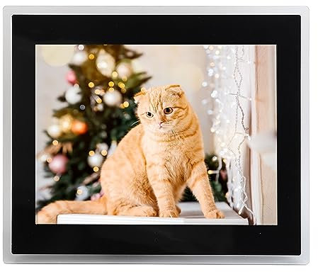 15-Zoll-Digital-Fotorahmen 1024 X 768 LCD-Bildschirm mit Bildvorschau und Diashow, Plug-and-Play, Hintergrundmusik, Mehrere Steuerungsmethoden, Einfach zu Bedienen (EU-Stecker)