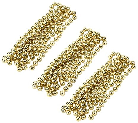 IMIKEYA 3st Weihnachtsbaum Hängende Kette Weihnachtsperlenbesatz Weihnachtsbaum Hängen Ornament Anhänger Zum Aufhängen Am Weihnachtsbaum Perlendekor Gold Und Silber Hängender Anhänger