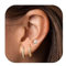 YADOCA 3 Paar Gold Ohrringe Damen 14K Vergoldet Kleine Ohrstecker Creolen Ohrringe Sets Stapelbar Hypoallergene Knorpelohrringe für Mehrfachpiercing