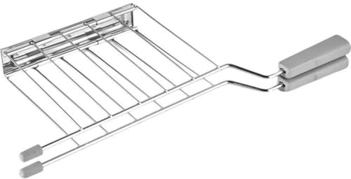 HiyyFloy Grille-Pain Grill Sandwich Cage Trancheuse À Fromage Barbecue Réchaud Grille-Pain Grille Chauffante Réchaud pour Grille-Pain Mini Chauffage Pizza Trancheuse Rack en Acier Inoxydable