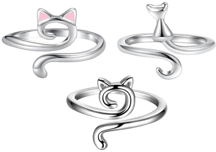 Strickgarn-Spannungsring – 3er-Pack Strickringe, Strickschlaufenring | Langlebiger Und Flexibler, Bezaubernder Strickring-Fadenhalter, Verstellbare Passform, Katzenohren-Strickring Für Thanksgiving