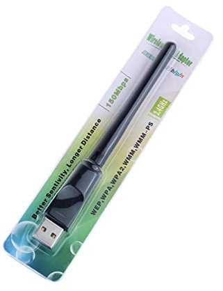 Generic Récepteur Wi-Fi - Amplificateur Internet sans Fil | Adaptateur Wi-Fi USB 2.0 150 Mbps avec Carte Réseau Mt7601 et Antenne 2dB