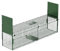 Elbe Safe Trampa viva para martas, 110 x 23 x 28 cm, tamaño grande, diseño de doble entrada, trampa para gatos, perros, trampa para zorros, galvanizada, resistente a mordeduras, con asa y puertas