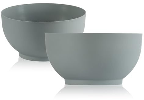 Tymar Pflanzschale für draussen, Blumenschale rund, Grabschale Kunststoff Matte (Grau; ø 30 cm)