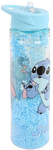 sarcia.eu Disney Stitch Bouteille transparente/paille/bouteille d'eau 550ml