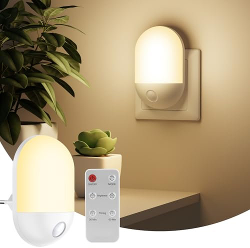 Luce Notturna per Bambini con Telecomando, 3 Livelli di Luminosità Regolabili, Funzione Timer 30/60 Minuti, Luce Calda e Fredda Modalità per Bambini per Camera da Letto, Corridoio, Cucin