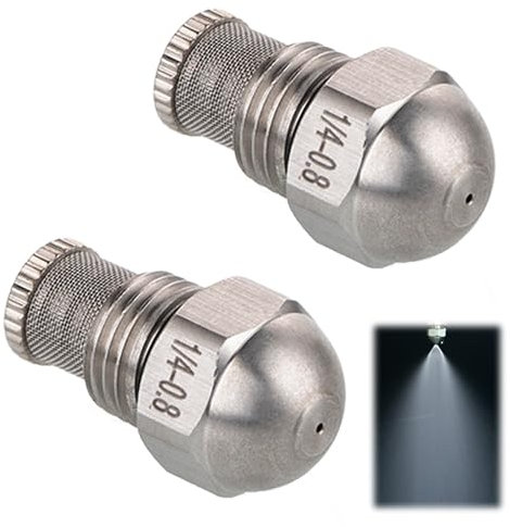 XCSJ 2 Pcs 1/4bsp Ugelli a Spruzzo Diametro In Acciaio Inox Fine Atomizzazione Mist Ugello Per Il Raffreddamento, Pulizia, Giardino Irrigazione (Diametro del foro: 0.8 mm)