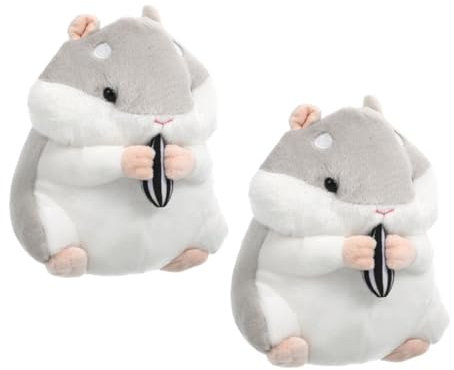 Toyvian Lot De 2 Peluches pour Enfants Jouets pour Bébés Peluche pour Bébé Faux Hamster Hamster Hamster Animal en Peluche Hamster en Peluche Hamster Animal en Peluche Gris PP