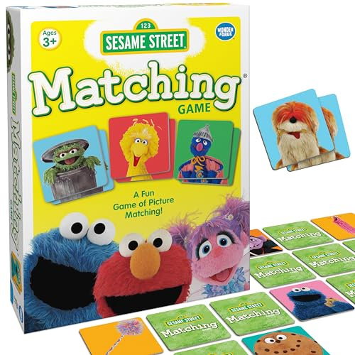 Wonder Forge Sesamstraße Matching-Spiel, lustiges und schnelles Memory-Spiel für Kinder im Alter von 3–5 Jahren, mit geliebten Charakteren, ideal für Solo- oder Familienspiele