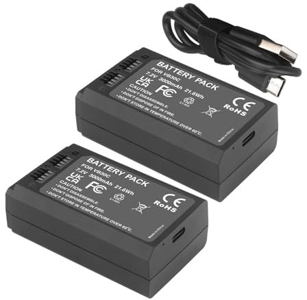 VB30 3000mAh Speedlight Flash Lithium Battery,Compatible For Godox,for V1PRO V1 PRO Camera Speedlite Flash(2 Battery)
