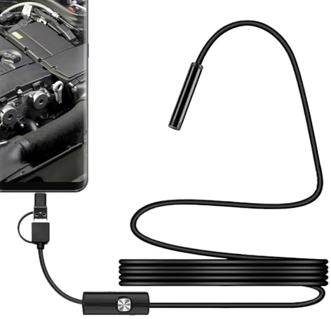 Rrlihjgu Endoscopic Camera,IP67 Waterproof Endoscope Camera | 3.5m Cable, Portable Adjustable Industrial Endoscope for Plumbing Inspection