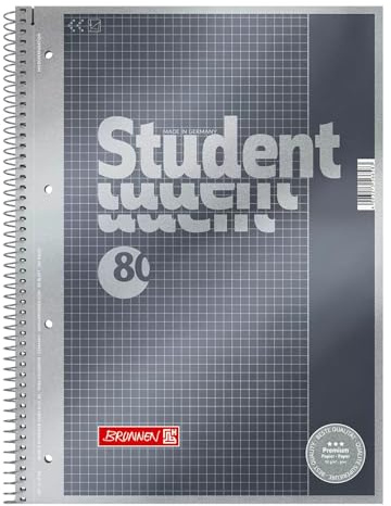 CREATIV DISCOUNT BRUNNEN Collegeblock Premium DIN A4, 80 Blatt, 90g/qm (CKP1069126) Lineatur 26, kariert