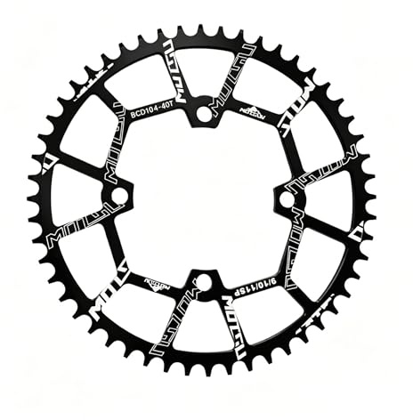 EZVXVV 104 BCD Fahrrad Kettenblatt 30T 32T 34T 36T 38T 40T 42T 44T 46T 48T 50T 52T Schmale Breite Kettenblätter Rundrad Kettenblatt für 8/9/10/11/12 Gang MTB, BMX, Gravel Bike und Rennrad