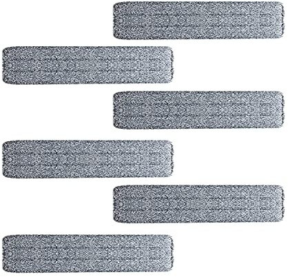 24 Inch microfiberfloor mop Pads 6 Pack Microfiber Spray Mop Replacement Heads for Wet Dry Mops Premium Floor Cleaning Pads, Reusable Best Home Cleaning mops dust Hardwood Tile Kitchen