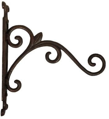 zeitzone Wandhaken für Blumenampel Wandhalter Blumentopf Hängekorb Gusseisen Vintage 31cm