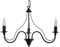 SOLLUX lighting Minerwa Kronleuchter Chandelier Candlestick - Deckenlampe Hängend - Hängelampe Wohnzimmer Esstisch Lampe Schlafzimmer - Pendelleuchte 3 x 40 W Stahl 60 x 60 x 80 cm Schwarz 3 Flammen
