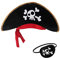 papapanda Piratenhut Augenklappe für Kinder und Erwachsene Karibik Kapitän Kostüm (für Kinder)