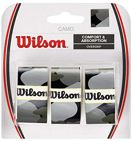 Wilson Camo Griffband, 3 Overgrips, Camouflage-Design, schwarz, WRZ470830