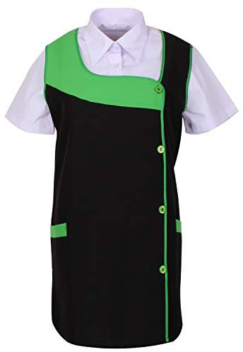 MISEMIYA Cocina MZ-631, Delantal Limpieza 631-18 Verde, XXL Unisex Adulto