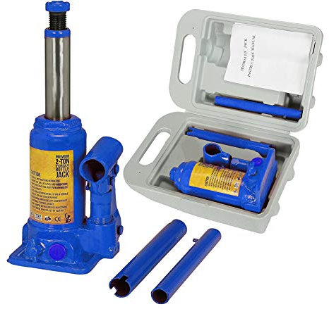 GATO DE BOTELLA HIDRAULICO 2 TONELADAS (2000 Kg) CON ESTUCHE