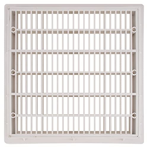 YARNOW 9 Inch Pool Drain Cover Square Swimming Pool Main Drainer Skimmer Replacement for Spa Pool Fountain Pond Outlet (White)