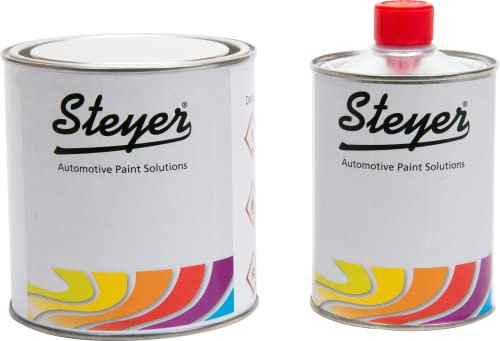 1 Litre For d Car & Van Frozen White 2K Car Paint Colour Spray & 500ML 2K Fast Paint Activator