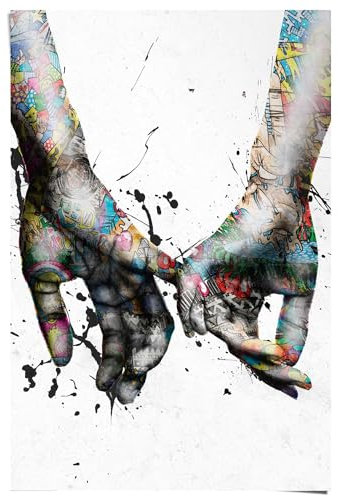 REINDERS Poster, Liebe, Schlafzimmer, Poster, Wanddeko, Room Decor, 150 gr. glänzend Bilderdruckpapier, Mehrfarbig, 91,5x61cm
