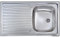 Lavello Cucina in Acciaio Inox con 1 Vasca Destra e Gocciolatoio Sinistro - Lavabo da Incasso 86x50 cm Made in Italy