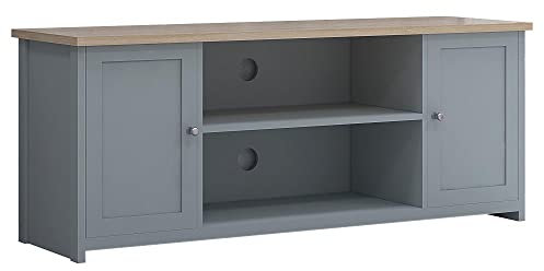 FWStyle Westbury Oak Effect TV Unit, Large, Matt Grey