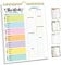 Decorably 52 Sheets Pastel Undated Weekly Meal Planner Magnetic with Strong Magnets, 21.59 x 27.94 cm Spring-Bound Magnetic Meal Planner for Fridge