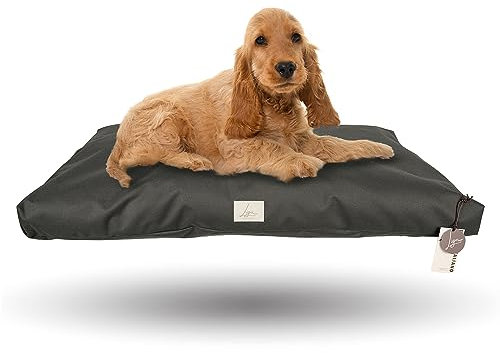 Ligo Tommy - Materasso per Cani Idrorepellente e AntiGraffio, Realizzato in Italia. Cuscino Cuccia per Cane AntiGraffio antimacchia Perfetto per l'uso Interno ed Esterno. (S: 70 x 50 cm, ANTRACITE)