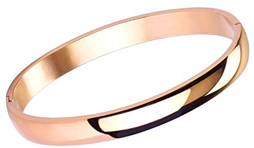 JJDreams Edelstahl Armreif 8MM Damen Silber Manschetten Armband Gravur Armband mit Verschluss Breit